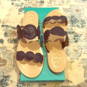 Jack Rogers 9M midnight color Lauren sandals